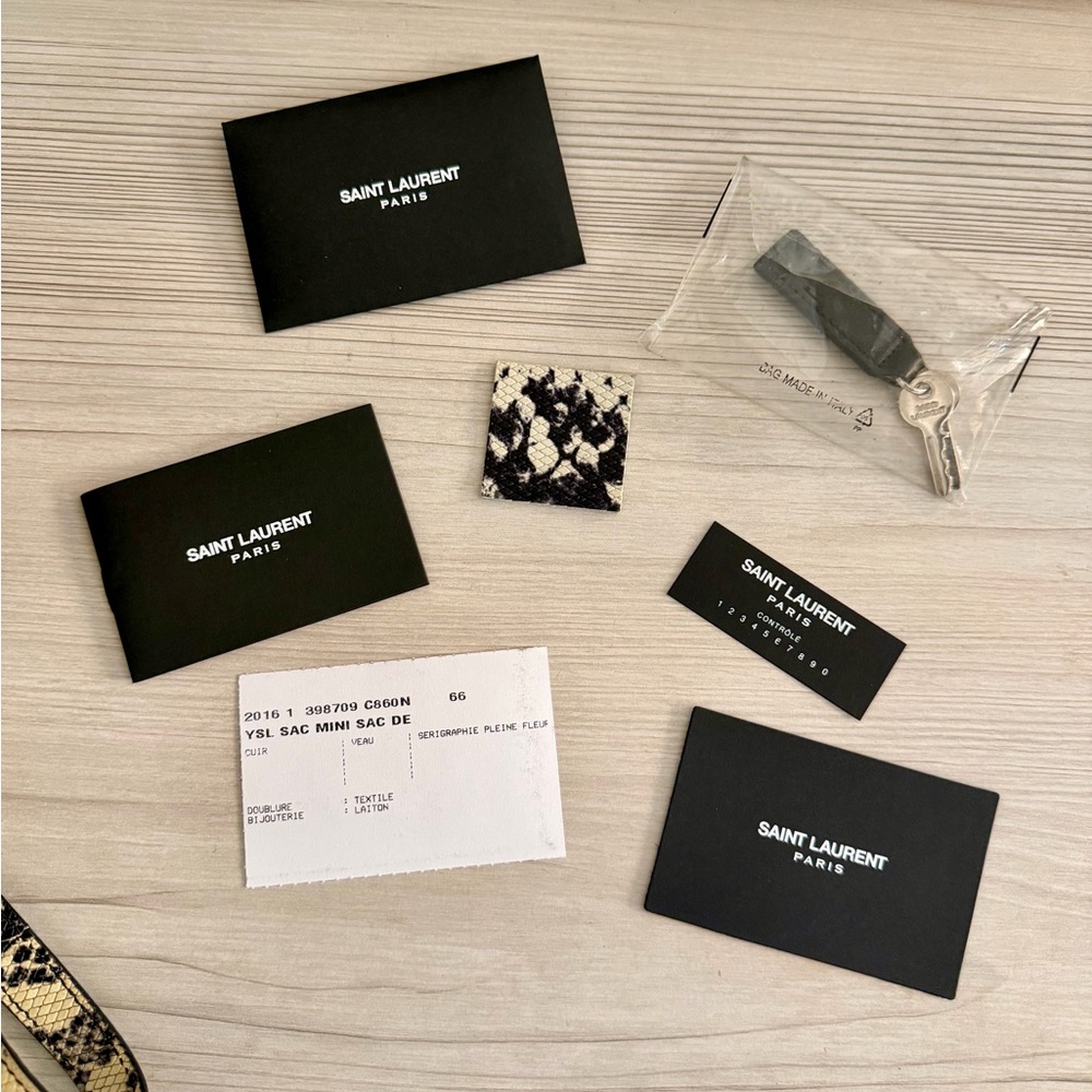 Rare Saint Laurent python embossed sac de jour in… - image 13